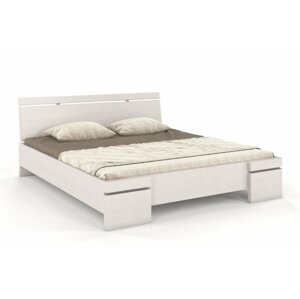 Dřevěná postel s úložným prostorem Skandica SPARTA Maxi & ST, buk (Rozměr: 120x200 cm, Barva: Bílá)