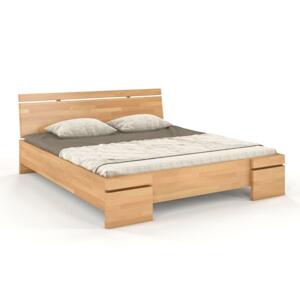 Dřevěná postel s úložným prostorem Skandica SPARTA Maxi & ST, buk (Rozměr: 140x200 cm, Barva: Přírodní)