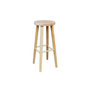 Dřevěná barová židle KT241, v70, buk (Barva dřeva: Přírodní (lakovaná))