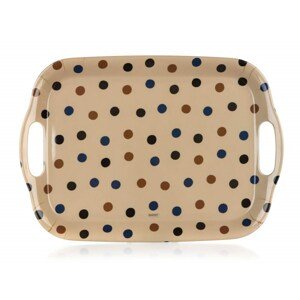 Tác s uchy melaminový DOTS 36 x 25,5 cm, béžový