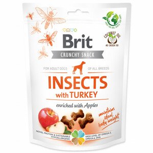Pochoutka Brit Care Dog Crunchy Cracker Insects, krůta s jablky 200g