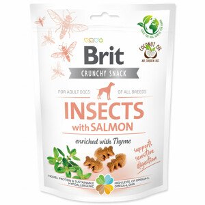 Pochoutka Brit Care Dog Crunchy Cracker Insects, losos s tymiánem 200g