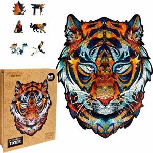 Puzzle Puzzler dřevěné, barevné - Mocný Tygr