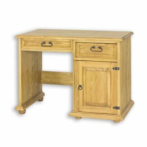 Pracovní stůl BR701, 110x78x60, borovice, vosk (Struktura desky: Polka, Barva dřeva: Bílý vosk)