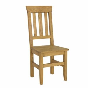 Jídelní židle KT704, 46x105x49, borovice, vosk (Barva dřeva: Anticky bílá)