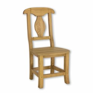 Jídelní židle KT706, 49x105x56, borovice, vosk (Barva dřeva: Bělená vosk)
