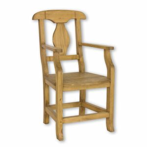 Jídelní židle KT707, 56x105x58, borovice, vosk (Barva dřeva: Anticky bílá)