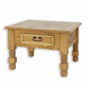 Konferenční stolek ST705, 75x52x75, borovice, vosk (Barva dřeva: Anticky bílá)