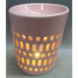 Aroma lampa, porcelánová. Růžová barva. ARK3612 PINK, sada 2 ks