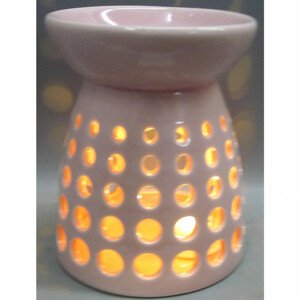 Aroma lampa, porcelánová. Růžová barva. ARK3615 PINK, sada 3 ks