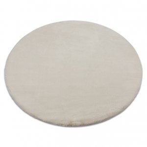 Kulatý koberec BUNNY béžový, imitace králíčí kožešiny (Velikost: kruh 120 cm)