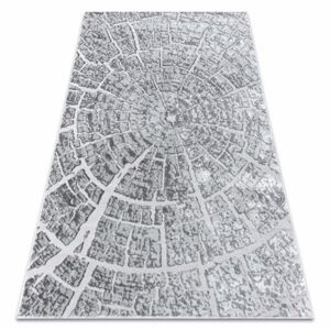 Moderní MEFE koberec  6185 Pařez stromu - Strukturální, dvě úrovně rouna šedá (Velikost: 160x220 cm)