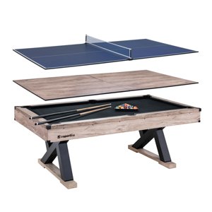 Billiardový stůl 3v1 inSPORTline Residento (Barva: tmavé dřevo)