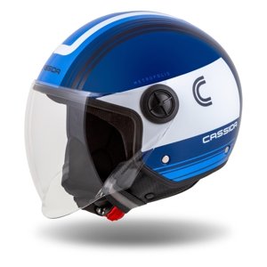 Moto přilba Cassida Handy Metropolis modrá/tmavě modrá/bílá (Velikost: L (59))