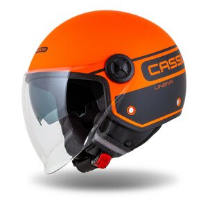 Moto přilba Cassida Handy Plus Linear oranžová matná/černá (Velikost: XS (53-54))