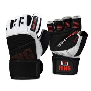 Fitness rukavice inSPORTline Shater (Velikost: L, Barva: černo-bílá)