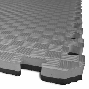 TATAMI PUZZLE podložka - Dvoubarevná - 100x100x3,0 cm (černá/šedá)
