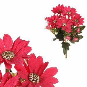 Kapské kopretiny, puget, barva tmavě růžová. Květina umělá. KN5104-PINK-DK, sada 24 ks