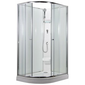 SIRIUS 120 x 90 cm - Sprchový box model 2 chinchilla sklo pravá vanička