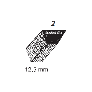 Řemen kevlarový, klínový 12,7x1422,4 mm, CASTELGARDEN, MOUNTFIELD