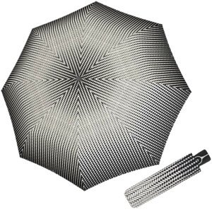 Fiber Magic Black a White Traced - dámský plně automatický deštník