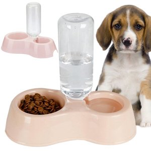 Dvojitá miska s dávkovačem vody pro psy a kočky