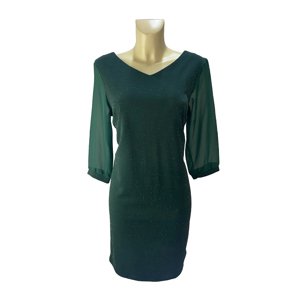 Dámské šaty Mirella šifon tm.zelená vel.46