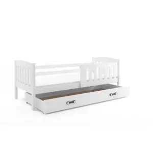 Dětská postel Kubus - 1 osoba, 80x160 s úložným prostorem – Bílá, Bílá