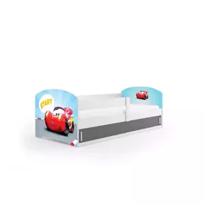 Dětská postel Luki 1 80x160 - 1 osoba - Bílá, Cars