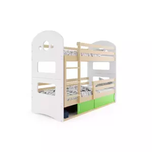 Dětská postel Luki 1 80x160 - 1 osoba - Bílá, Pes