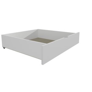 Zásuvka / šuplík masiv borovice / LTD - 1 kus / polovina délky postele (Barva dřeva: barva bílá, Délka: 180 cm, Varianta: bez přistýlky)