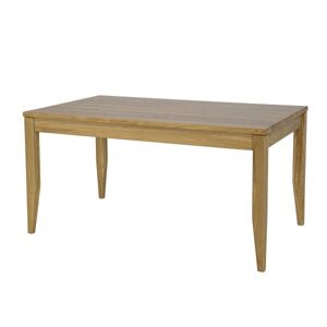 Dubový stůl ST331, výška: š50, horní konstrukce: masivní lamely, deska: deska 2 cm, šířka: š100 (Délka: 60, Barva dřeva: Bělená)