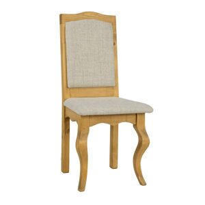Borovicová židle KT712, šířka: š46, výška: š100, hloubka: g49, sada 5 ks (Barva dřeva: Anticky bílá)