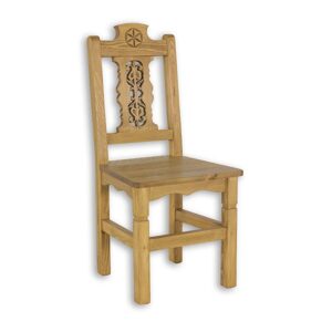 Borovicová židle KT711, šířka: š46, výška: š100, hloubka: g51, sada 5 ks (Barva dřeva: Bělená vosk)