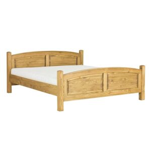 Borovicová postel LK704, délka: d200, šířka: s180, sada 5 ks (Barva dřeva: Anticky bílá)