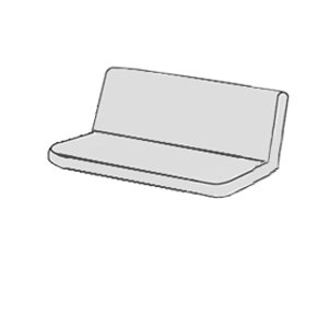 SPOT 4141 - polstr na houpačku 170 cm (Polstr na houpačku na zakázku: Sedák a opěrka vcelku)
