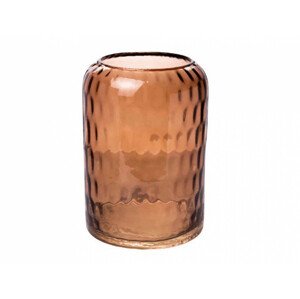 Váza HONEYCOMB skleněná ruční výroba d14x20cm