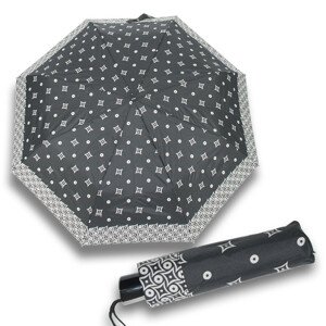 Mini Fiber Black a White - dámský skládací deštník
