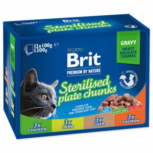 BRIT Premium by Nature for Cats STERILISED PLATE CHUNKS 12x - Zákaznícke dni 28.3. – 30.4.2024