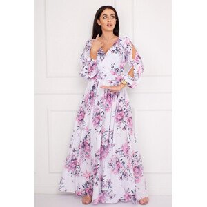 Dámské Hedvábné šaty KVĚTA jarni květy 42