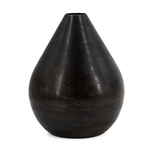 Hnědá kovová váza KOLONY GLOBE 28 cm
