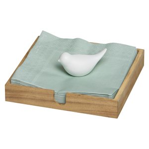 Räder Dřevěný držák na ubrousky s porcelánovým ptáčkem NAPKIN HOLDER