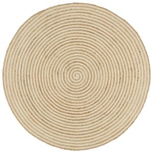 Kulatý jutový koberec SPIRAL 120 cm