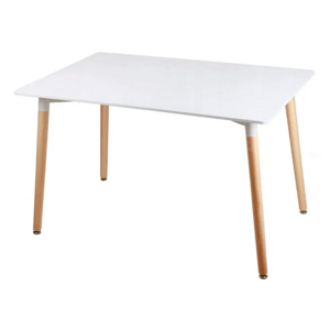 AKCE Bílý jídelní stůl BERGEN 120x80 cm II.jakost