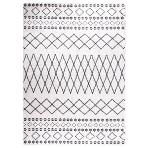 Černobílý protiskluzový koberec SIKKER 120x180 cm