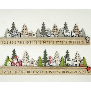 Dřevěný vánoční kalendář GREAT CHRISTMAS - více barev