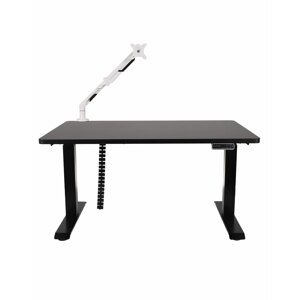 Grospol - Set: Psací stůl Alto 101 Black + držák na monitor + kryt kabelu