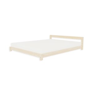 Benlemi Dvoulůžková dřevěná postel COMFY ve scandi stylu Rozměr: 160x200 cm, Zvolte barvu hranolů: Transparentní vosková lazura matná, Zvolte barvu p…
