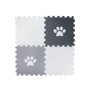 Vylen Pěnová puzzle podložka pro psy TLAPKA ze 4 podlahových dílů Zvolte barvu: Bílá