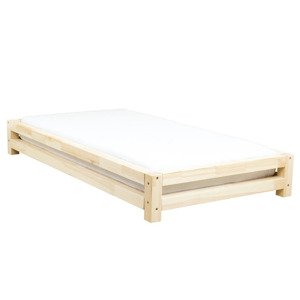 Benlemi Jednolůžková postel JAPA Zvolte barvu: Transparentní vosková lazura matná, Rozměr: 90 x 200 cm
